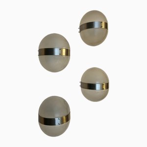 Clio Wall Sconces by Sergio Mazza for Artemide, 1963, Set of 4