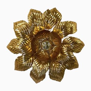 Lampada da parete Masca floreale, anni '70