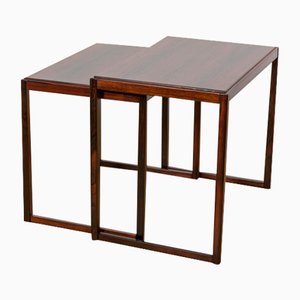 Tables Gigognes Mid-Century en Palissandre, Suède, 1960s, Set de 2