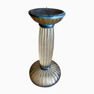 Art Deco Pricket Kerzenhalter aus mattiertem Acryl und Grünspan-Messing