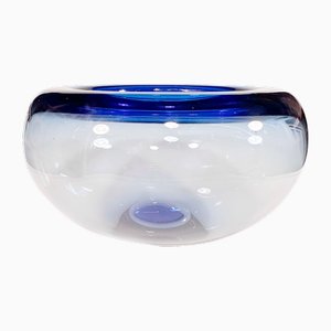 Bol Art en Verre Soufflé à la bouche Modèle Provence par Per Lütken pour Holmegaard, Denmark, 1955