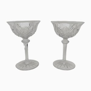 Crystal Champagne Glasses from Saint Louis, Set of 2