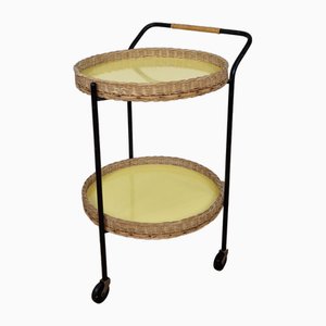 Tripod Tea Trolley with Removable Yellow Trays, Germany, 1960s