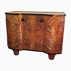 Art Deco Italian Chest of Drawers, 1980s