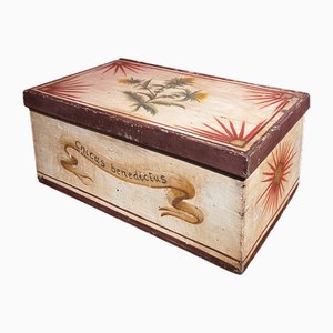 Antike lackierte italienische Apothekerbox aus Holz im Renaissance-Stil