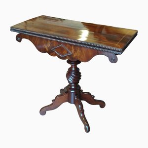 Mahogany Game Table with Maple Trim
