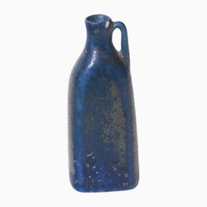 Miniature Blue Bottle Shaped Vase by Carl-Harry Stålhane, 1950s