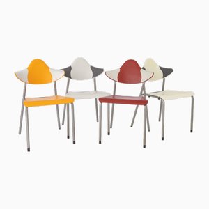 Vintage German Stacking Chairs by Samas Parlando, 1980s, Set of 4
