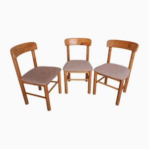 Danish Pine Chairs, 1980s, Set of 3
