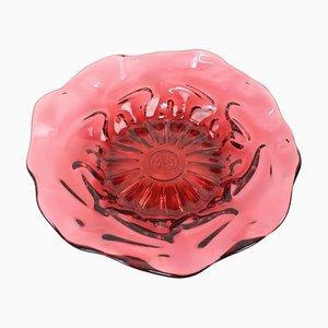 Czech Art Glass Bowl attributed to Josef Hospodka for Chribska Glassworks, 1960s