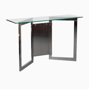 Chrome-Plated Metal Console, 1970s