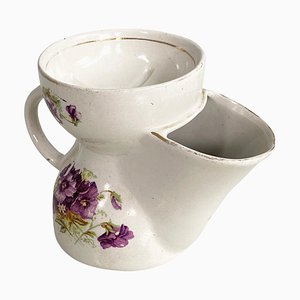Mid-Century Barbierbecher aus weißer Keramik von Grimwades Winston, England, 1900er