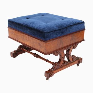 Antique French Empire Stool or Ottoman, 19th Century