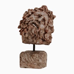 Cabeza de Laocoonte, años 60, mármol tallado sobre piedra