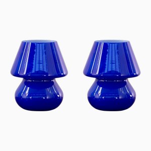 Lampade fungo vintage in vetro di Murano, Italia, set di 2