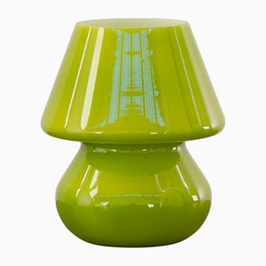 Vintage Italian Green Mushroom Lamp in Murano Glass