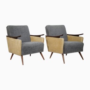 Französische Mid-Century Sessel, 1950er, 2er Set