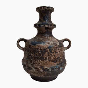 Deutsche Vintage Keramikvase mit Zwei seitlichen Griffen von Carstens, 1970er