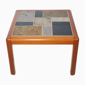 Handcrafted Teak Mosaic Side Table by Sallingboe Jelling, 1970s