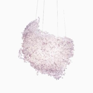 Lámpara de araña de resina rosa de Jacopo Foggini