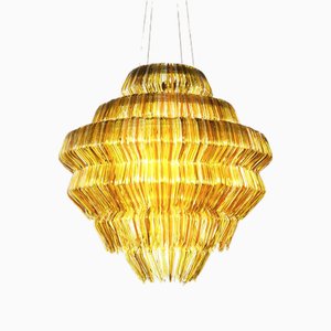 Gold Resin Chandelier by Jacopo Foggini