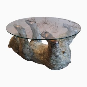Table Basse Ours en Bronze, 1970s