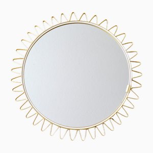 Scandinavian Sunburst Mirror, 1950s