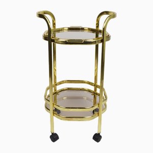 Table de Bar en Or avec Plateau, 1980s