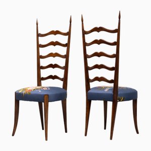 Set of Ladder Back Chairs attributed to Paolo Buffa, Italy, 1956
