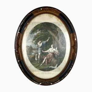 Artista, Scena figurativa ovale, inizio '800, Incisione, In cornice
