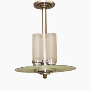 Art Deco Pending Lamp attributed to Henri Petitot for Atelier Petitot, 1930s
