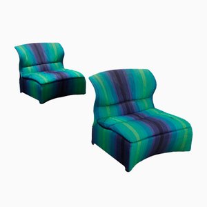 Set of Vela Bassa Armchairs attributed to Giovanni Offredi for Saporiti