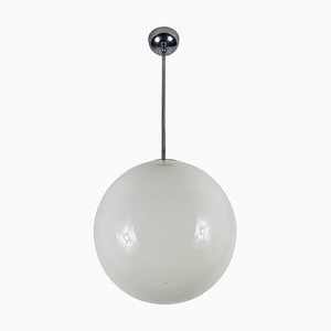 Bauhaus Opal Glass Pendant Lamp, Germany, 1960s