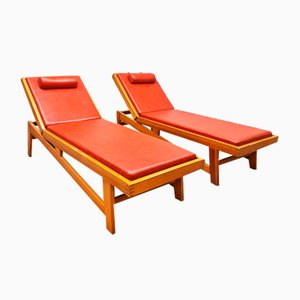 Vintage Swiss Design Sunbed Daybed, 1950s