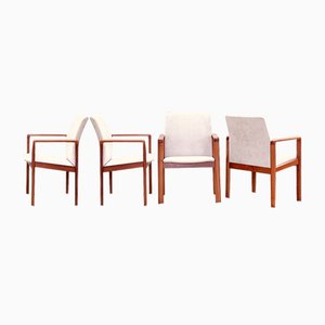 Vintage Teak Armchairs from Dyrlund, Set of 4