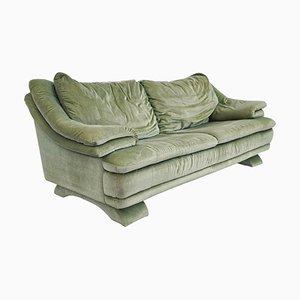 Sofá italiano vintage en verde menta de Vico Magistretti, años 80