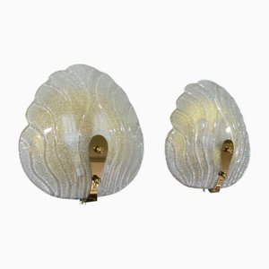 Murano Glass Wall Lamps by Hillebrand 1960s, Set of 2