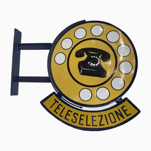 Double-Sided Teleselection Sign in Metal