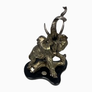 Silver-Plated Elephant Sculpture, 1970s