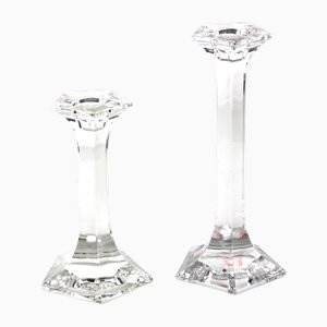 Pentagon Kerzenhalter von CJRiedel für Riedel Glas, 1970er, 2er Set