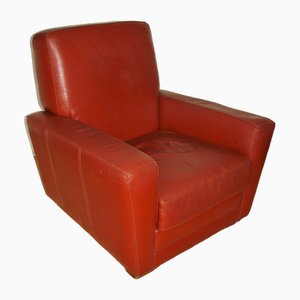 Ledersessel im Art Deco Stil, 1960er