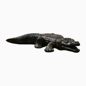 Vela Krokodil grande edición negra hecha a mano de Wiedemann 1861, Alemania, años 90