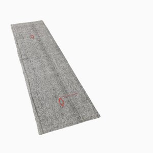Flachgewebter Läufer Kelim Teppich aus Wolle
