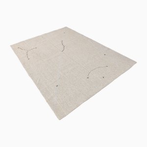 Natürlicher Flatweave Kelim Teppich aus Wolle