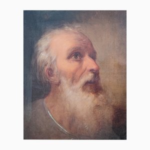 Antonio Zona, Homme à barbe, Oil on Canvas, Framed