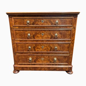 French Burr Walnut Chest of Drawers, 1870s