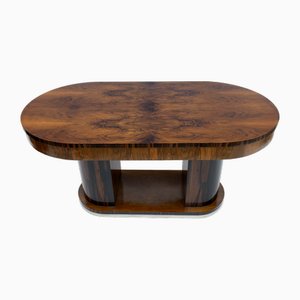 Italienischer Art Deco Esstisch aus Nussholz, 1940