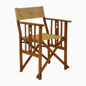 Silla plegable antigua con placa de plata Royal Military Interest Smith's Lawn Windsor 1915