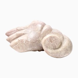 Scultura in pietra di ammonite di Marianne Kühn, anni '70