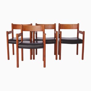 Vintage Danish Teak Armchairs, 1960s, Set of 4